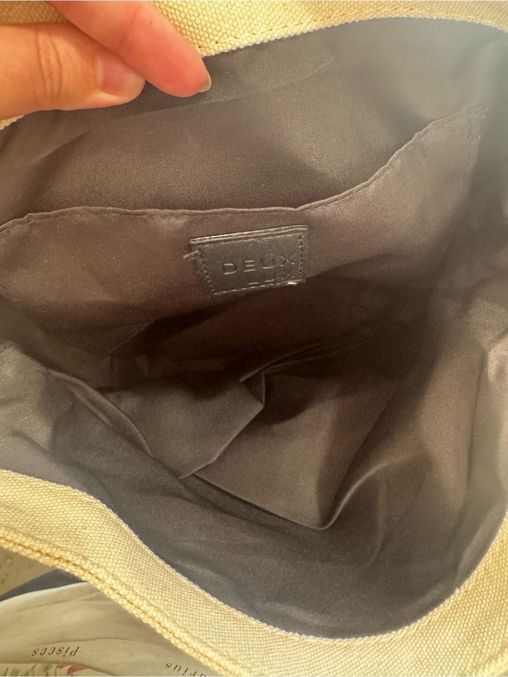 Deux Lux Canvas Tote with Black Lining - Picture 4 of 4